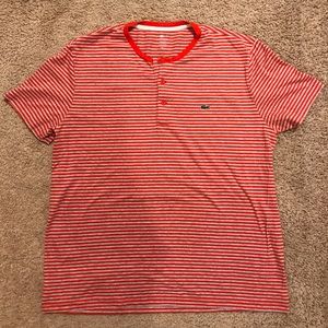 Red & Grey striped Lacoste men’s shirt